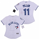 Women Blue Jays 11 Kevin Pillar White Cool Base Jersey,baseball caps,new era cap wholesale,wholesale hats